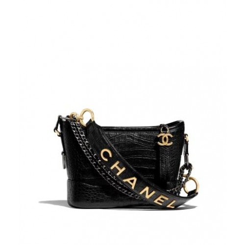 Geantă hobo mică Chanel Gabrielle A91810 neagră