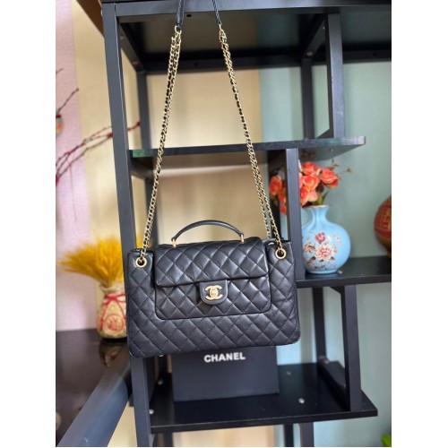 Geantă de umăr Chanel din piele de miel AS3335 neagră
