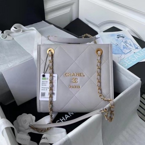 Geantă de umăr din piele Chanel AS2750 gri
