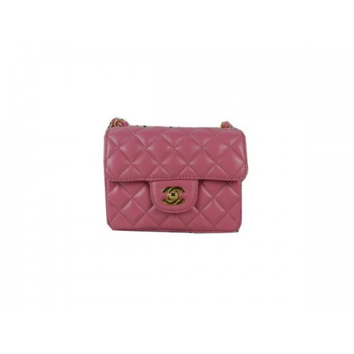 Geantă Chanel mini Classic Flap din piele de sheek CHA1115 aurie