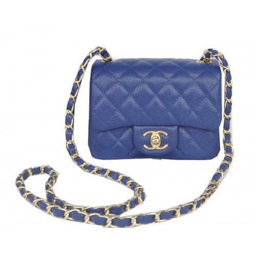 Geantă Chanel mini Classic Flap, model Royal Cannage, auriu 1115