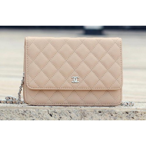 Geantă Chanel mini Flap Pattern Apricot Cannage A33814 Argintiu