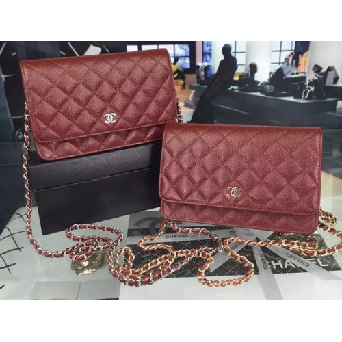 Chanel mini geantă cu clapă Cannage Pattern A8373 Burgundy