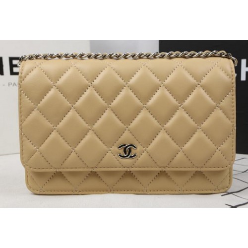 Geantă Chanel mini Flap din piele de oaie originală A33814 Caisă