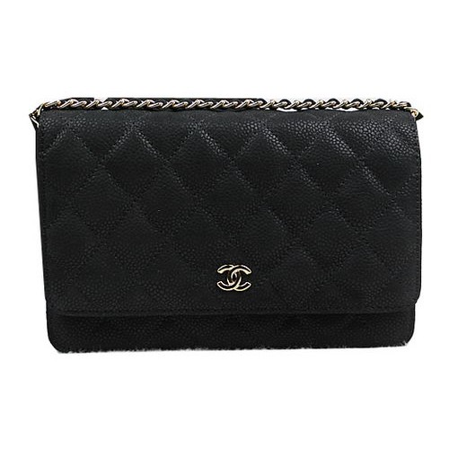 Geantă Chanel mini cu clapă, piele întoarsă originală A33814 Negru