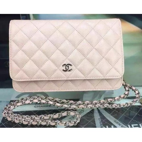 Chanel mini geantă cu clapă roz Cannage model A8373 argintiu