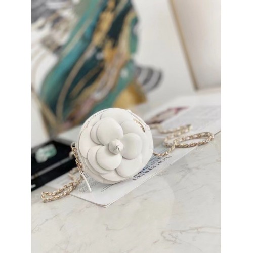 Geantă de umăr Chanel mini din piele Original 82121 albă