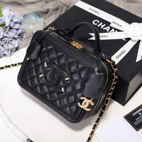 Geantă de toaletă Chanel mini Original A93342 Negru