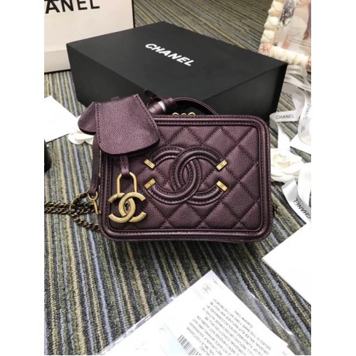 Geantă de toaletă Chanel mini Original A93342 violet