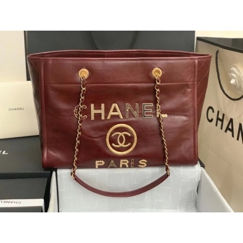 Geantă de cumpărături Chanel A67001 Burgundy