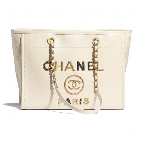 Geantă de cumpărături Chanel A67001 Ecru