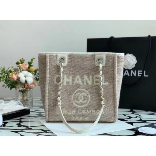 Geantă mică de cumpărături Chanel A66940 Crem