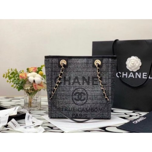 Geantă mică de cumpărături Chanel A66940 neagră