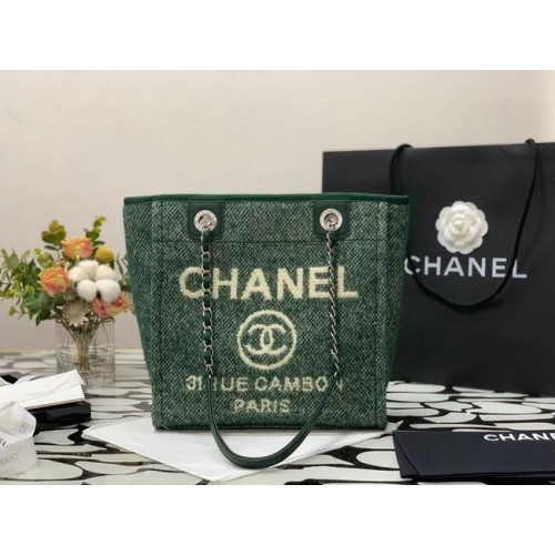 Geantă mică de cumpărături Chanel A66940 verde