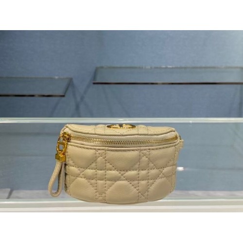 PORTMONEDĂ DETAȘABILĂ DIOR CARO HALF-MOON S5033U Bej