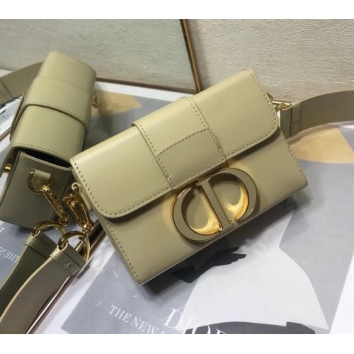 DIOR 30 MONTAIGNE BOX BAG Piele de vițel bej-mentă M9204U