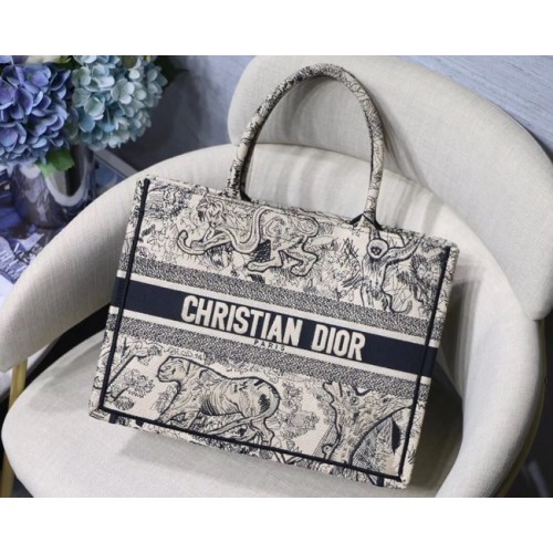 GEANTĂ DIOR BOOK TOTE DIN PÂNZĂ BRODATĂ C1287