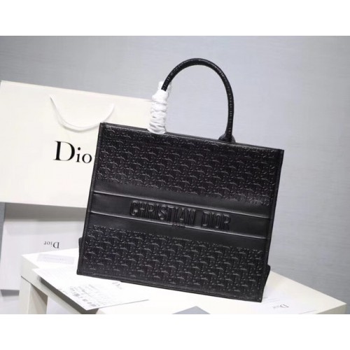 GEANTĂ DIOR BOOK DIN PIELE DE VIȚEL MULTICOLORĂ M1286 NEGRU