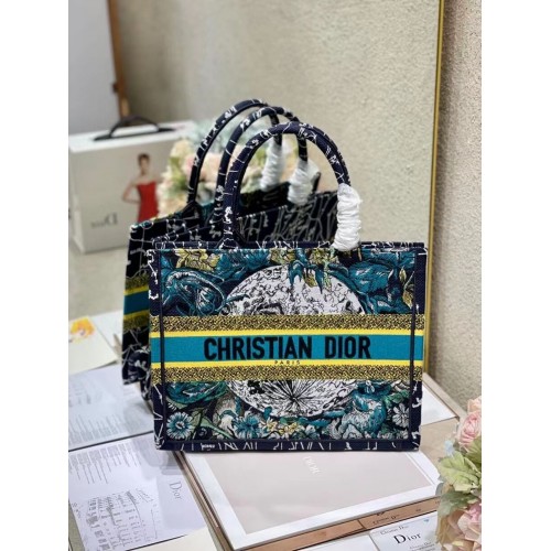 DIOR BOOK TOTE Broderie albastră Dior Constellation M1296ZR