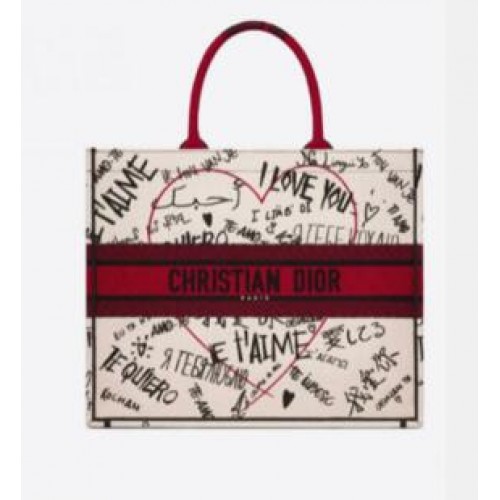 GEANTĂ DIOR BOOK TOTE DIN PÂNĂ BRODATĂ C1286-19