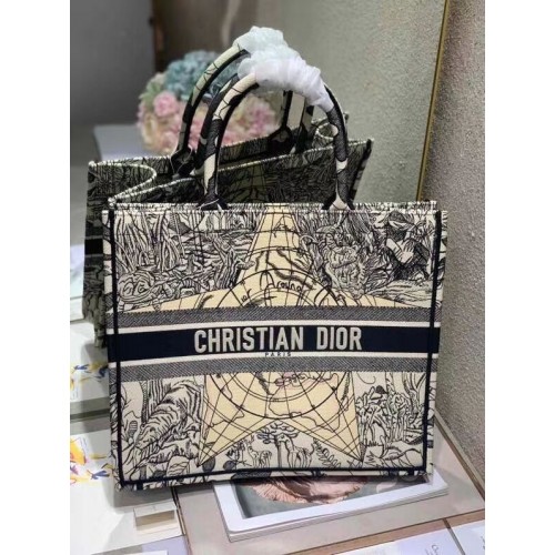 GEANTĂ DIOR BOOK TOTE DIN PÂNZĂ BRODATĂ C1287-14