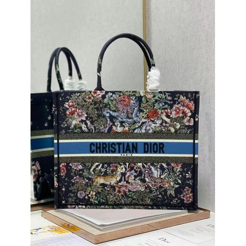 DIOR BOOK TOTE Broderie C1286-29 negru
