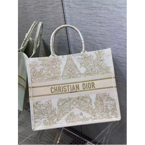 DIOR BOOK TOTE Broderie C1286-7 crem
