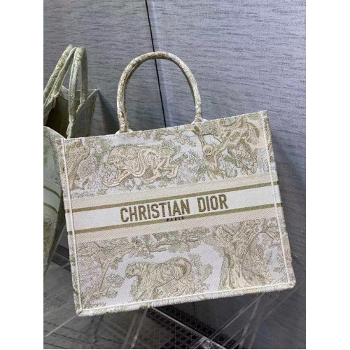 DIOR BOOK TOTE Broderie C1286-8 crem