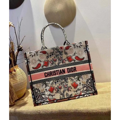 DIOR BOOK TOTE Broderie multicoloră M1286ZR