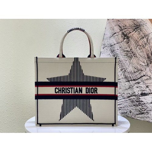 DIOR BOOK TOTE Broderie multicoloră M1297ZR-21