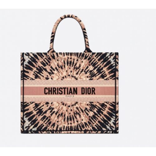 DIOR BOOK TOTE Cravată multicoloră Dior cu broderie M1286ZJA