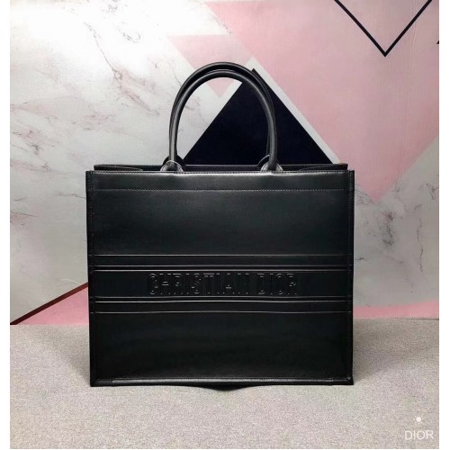 DIOR BOOK TOTE GEANTĂ ORIGINALĂ DIN PIELE M1287 NEGRU