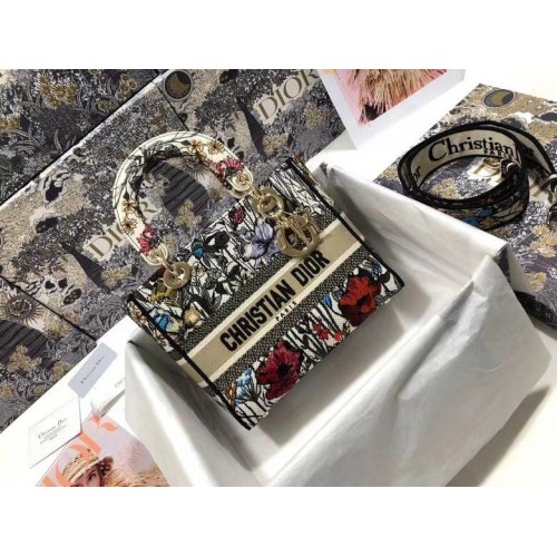 DIOR MEDIUM Broderie Mille Fleurs Multicoloră M0565OR