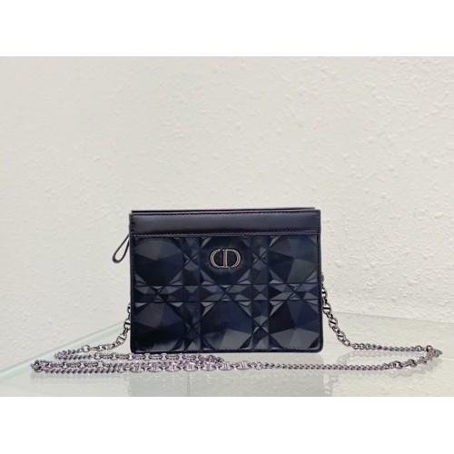 DIOR MINI BOBBY BAG Piele de vițel Cannage C2806 neagră