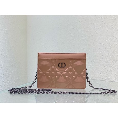 DIOR MINI BOBBY BAG Piele de vițel Cannage C2806 roz