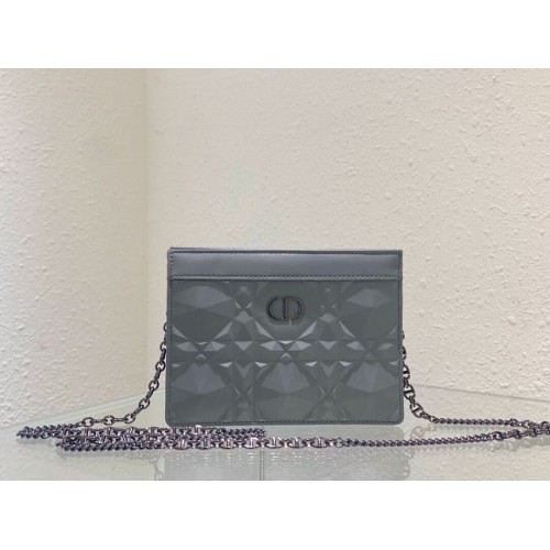 DIOR MINI BOBBY BAG Piele de vițel Cannage C2806 gary