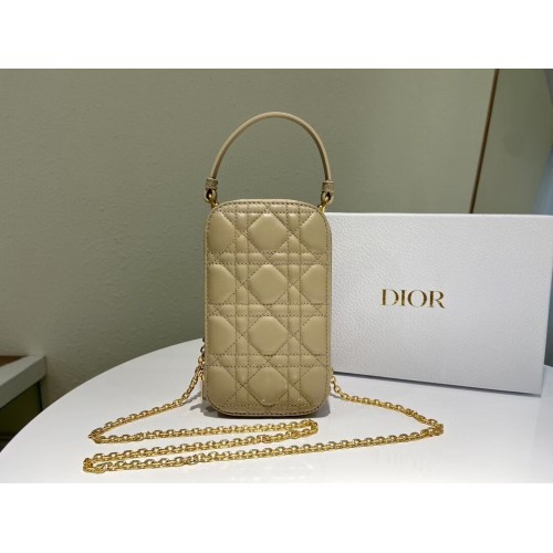 DIOR MINI BOBBY BAG Gradient Cannage Lambskin C0955 Crema