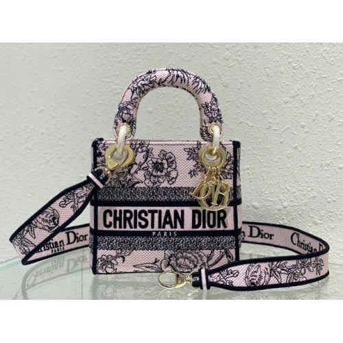 DIOR MINI LADY D-LITE BAG Broderie M0500BZ-3