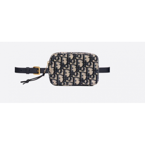 PUNGĂ CU CUREA DIOR OBLIQUE Albastră Dior Oblique Pânză S5484