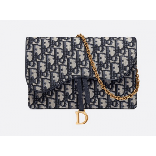 DIOR GEANTĂ OBLIQUE SADDLE-CLUTCH S5620C neagră