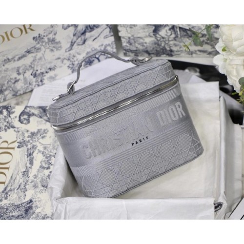 Dior Oblique Brodat DIORTRAVEL TROUSETĂ VANITY S5480 gri