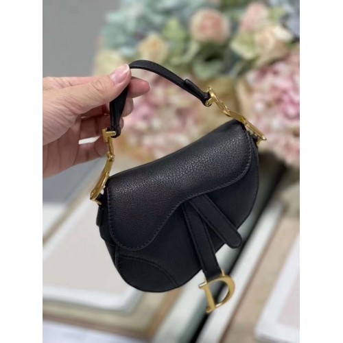 DIOR SADDLE BAG mini piele de capră C8160 neagră