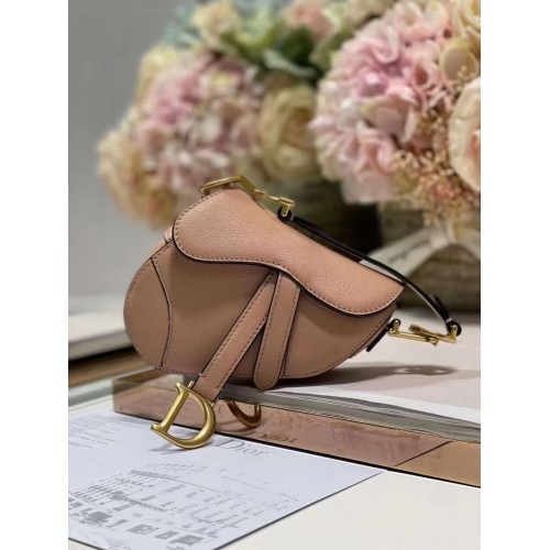 DIOR SADDLE BAG mini din piele de vițel C8160 roz