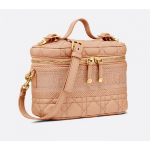 TUISĂ DIOR MICĂ DIORTRAVEL CANnage Lambskin S5488U Rose Des Vents