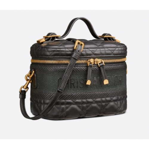 GEANTĂ DIOR MICĂ DIORTRAVEL VANITY Piele de miel Cannage S5488U neagră