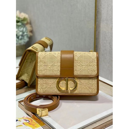 Dior 30 MONTAIGNE BAG Piele de vițel mată C9268 Caisă