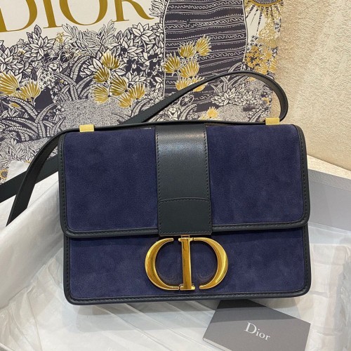 Geantă Dior 30 MONTAIGNE Piele de vițel mată C9268 Albastru închis