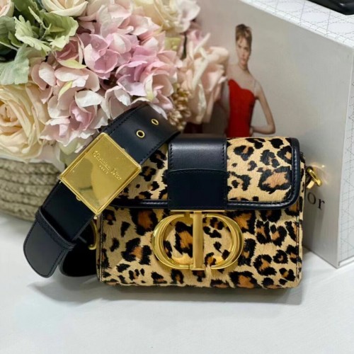Dior 30 MONTAIGNE BOX BAG Oblique Jacquard C9288 Imprimeu leopard maro