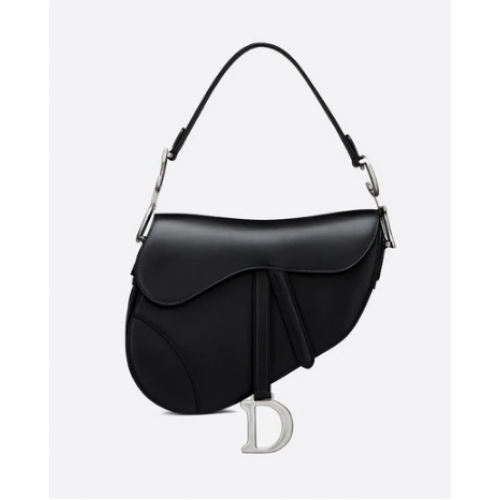 Geantă Dior neagră Saddle Soft din piele de vițel M0446V
