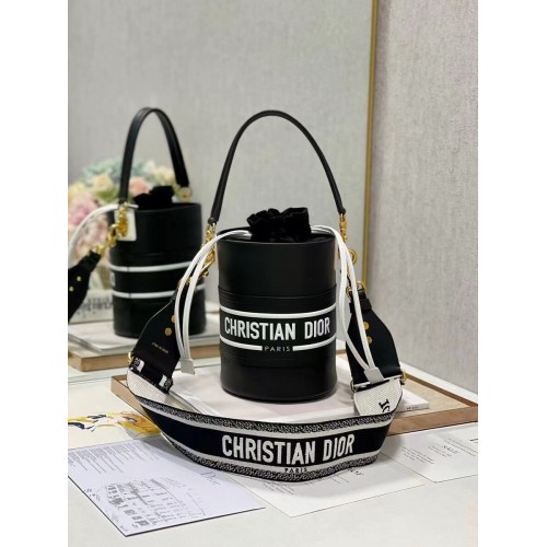 Geantă Dior Bubble Maple Leaf din piele de vițel C9300 neagră